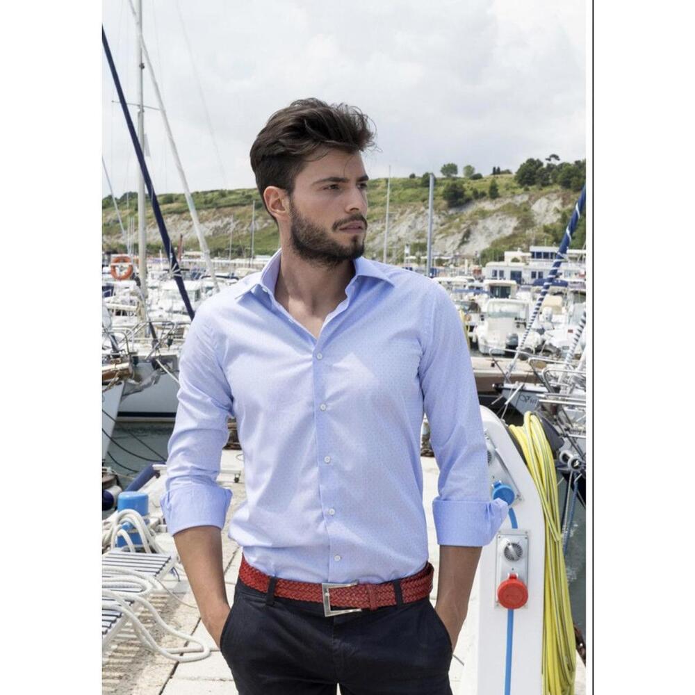 Taccaliti Blue Italian Dress Shirt – Made in Italy